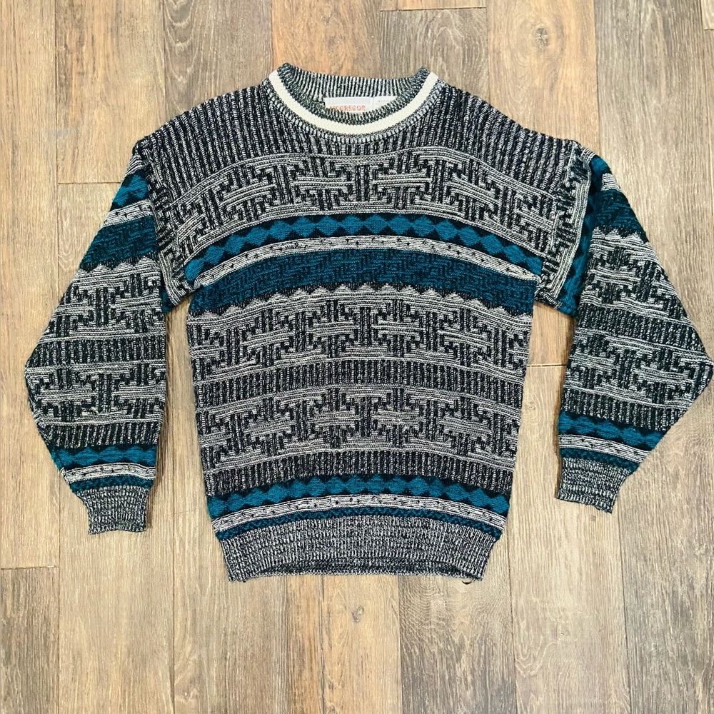 Vintage McGregor Cosby Style Mulitcolor Sweater Geometric Men's Size Medium